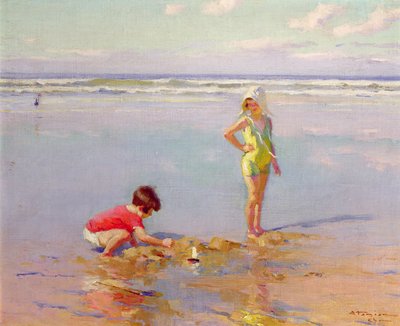 Children on the Beach by Charles Garabed Atamian